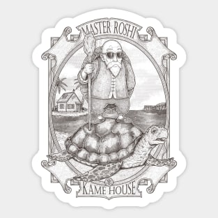 MASTER OF THE TURTLE HOUSE - lines Sticker